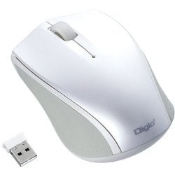 BLUE LED 小型無線マウス 3ボタン ホワイト MUS-RKT160W