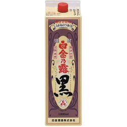白金 白金乃露 黒 芋 パック 25度 1800ml [焼酎]
