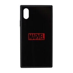 PG-DCS620BK [iPhone XR用ガラスハイブリッドケース マーベル  ロゴ ブラック]