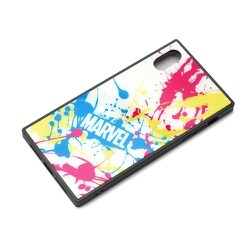 PG-DCS635WH [iPhone XS Max用ガラスハイブリッドケース マーベル  スプラッシュロゴ ホワイト]