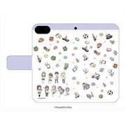 手帳型スマートフォンケース iPhone6/iPhone6s/iPhone7/iPhone8兼用 CLANNAD 01薄紫散りばめデザイン [キャラクターグッズ]
