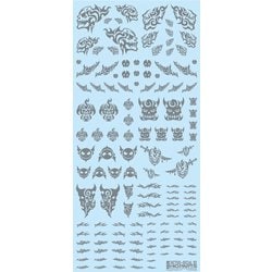 タトゥーデカール 02 スカル クリアブラック 1枚入 [プラモデル用品]