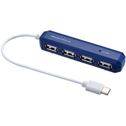 USB2.0 ハブ Type-C 4ポート ブルー UH-C2474BL
