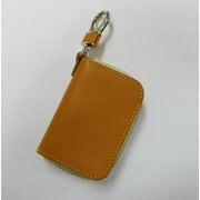 牛革製ラウンドジップイヤフォンケース キャメル 30215-04CA