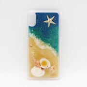 押し花スマートフォンケース Disegno(ディセーニョ) for iPhone X / iPhone XS Star. Sea