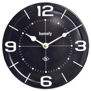 HOMELY 掛け時計 20cm ブラック 1J-171 BK