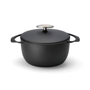UNILLOY キャセロール 20cm(3.0L) くろがね 艶無タイプ 鋳物ホーロー鍋 UC200BK