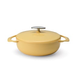UNILLOY キャセロール浅型 22cm（2.6L） くちなし 鋳物ホーロー鍋 US220YE