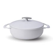 UNILLOY キャセロール浅型 24cm(3.2L) 卯の花 鋳物ホーロー鍋 US240WH