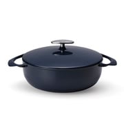 UNILLOY キャセロール浅型 24cm(3.2L) 藍 鋳物ホーロー鍋 US240NE