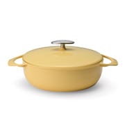 UNILLOY キャセロール浅型 24cm(3.2L) くちなし 鋳物ホーロー鍋 US240YE