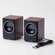 木のスピーカー 5W USB電源 ブラック MS-W13UBK