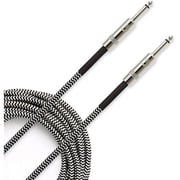 ギター/ベース用 シールドケーブル Custom Series Braided グレー (10ft/3.0m S-S) PW-BG-10BG/BKGY