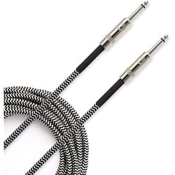ギター/ベース用 シールドケーブル Custom Series Braided グレー (20ft/6.1m S-S) PW-BG-20BG/BKGY
