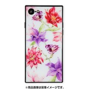 BJ-0002-IP78-PINK [iPhone 8/7 ガラスケース ギズモビーズ スクエア型 ダチュラ RESORT FLOWER WHITE]