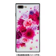 BJ-0002-IP7P-WHIT [iPhone 8Plus/7Plus ガラスケース ギズモビーズ スクエア型 ダチュラ CLASSIC FLOWER WHITE]