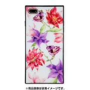BJ-0002-IP7P-PINK [iPhone 8Plus/7Plus ガラスケース ギズモビーズ スクエア型 ダチュラ RESORT FLOWER WHITE]