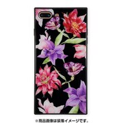 BJ-0002-IP7P-PURP [iPhone 8Plus/7Plus ガラスケース ギズモビーズ スクエア型 ダチュラ RESORT FLOWER BLACK]