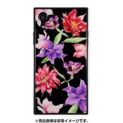 BJ-0002-IPXR-PURP [iPhone XR ガラスケース ギズモビーズ スクエア型 ダチュラ RESORT FLOWER BLACK]