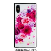BJ-0002-IP0X-WHIT [iPhone XS/X ガラスケース ギズモビーズ スクエア型 ダチュラ CLASSIC FLOWER WHITE]