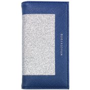 AB-0970-IP0X-SLVR [iPhone XS/X 手帳型ケース ギズモビーズ マーキュリーデュオ GLITTER TWO TONE SLV]