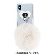 AB-0963-IP0X-WHIT [iPhone XS/X クリアケース ギズモビーズ ダズリン FUR CREAM WHITE]