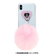AB-0963-IPXM-PINK [iPhone XS Max クリアケース ギズモビーズ ダズリン FUR CHERRY PINK]