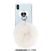 AB-0963-IPXM-WHIT [iPhone XS Max クリアケース ギズモビーズ ダズリン FUR CREAM WHITE]
