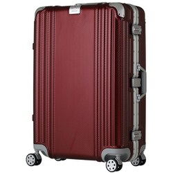 スーツケース 旅行日数目安：1～2泊 35L TSAロック搭載 機内持ち込み可 PC＋ABSボディ 48cm ワインレッドカーボンS 5507-48WRCBS