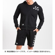 MA030LBK [スウェットセットアップ ハーフパンツ タイプ1 メンズ Lサイズ ブラック]