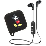 Bluetooth対応 ステレオワイヤレスイヤホン シリコンポーチ付き ミッキーマウス ブラック PG-BTE1SD01MKY