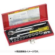 S216 [1/4インチ ソケットレンチ(インチ)  メタルケース 16点セット]