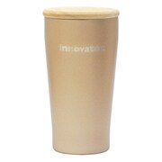 ステンレス 真空二重 タンブラー & 木蓋 450ml タンブラー シャンパン ゴールド 540-303
