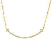 TIFFANY T スマイル ペンダント ミニ ダイヤモンド 18Y 並行輸入品 34684456