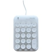 USBテンキー 丸キーキャップタイプ ホワイト TENUS01/WH