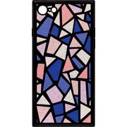 PEI01-TL34-BL [iPhone SE（第2世代）/8/7 4.7インチ用ケース EYLE TILE スクエア型 STAINED GLASS ブルー]
