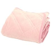 敷パッド 裏面滑り止め付 綿ベロア素材 ピンク シングルサイズ 100×200cm SP182067-16