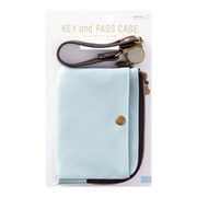 キー＆パスケース リール付 PU 水色 57451006