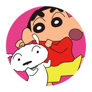 KYTB293 クレヨンしんちゃん 缶バッジ しんちゃんとシロ [キャラクターグッズ]