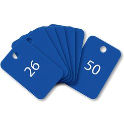スチロール番号札 番号入26～50 青 BF-55-BU