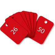 スチロール番号札 番号入26～50 赤 BF-55-RD