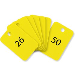 スチロール番号札 番号入26～50 黄 BF-55-YE