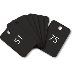 スチロール番号札 番号入51～75 黒 BF-56-BK