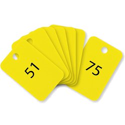 スチロール番号札 番号入51～75 黄 BF-56-YE