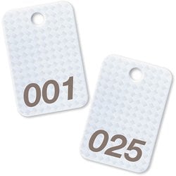 スチロール番号札 番号入1～25 白 BF-80-WH