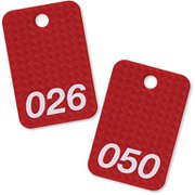 スチロール番号札 番号入26～50 赤 BF-81-RD