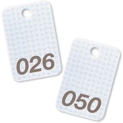 スチロール番号札 番号入26～50 白 BF-81-WH