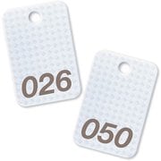 スチロール番号札 番号入26~50 白 BF-81-WH