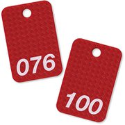 スチロール番号札 番号入76~100 赤 BF-83-RD