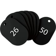 スチロール番号札 大 番号入26~50 黒 BF-51-BK